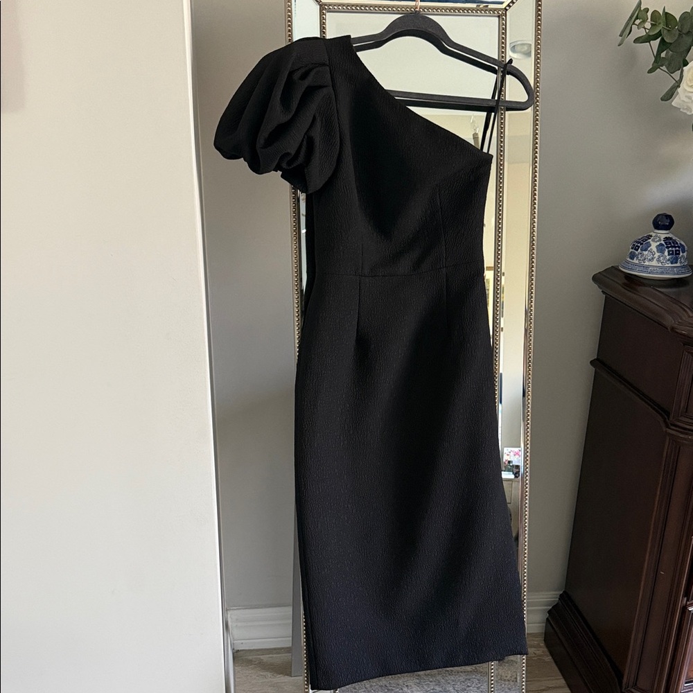 Rebecca Vallance Chic Black One-Shoulder Dress